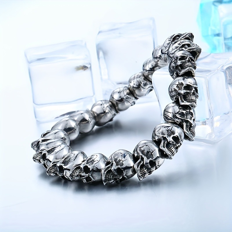 Men's Retro Punk Small Skull Bracelet